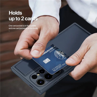 DUX DUCIS Rafi II Series for Samsung Galaxy S24 Ultra Magnetic Phone Case with Card Slots Kickstand