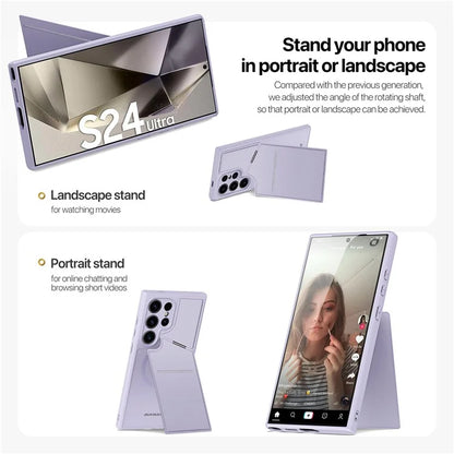 DUX DUCIS Rafi II Series for Samsung Galaxy S24 Ultra Magnetic Phone Case with Card Slots Kickstand