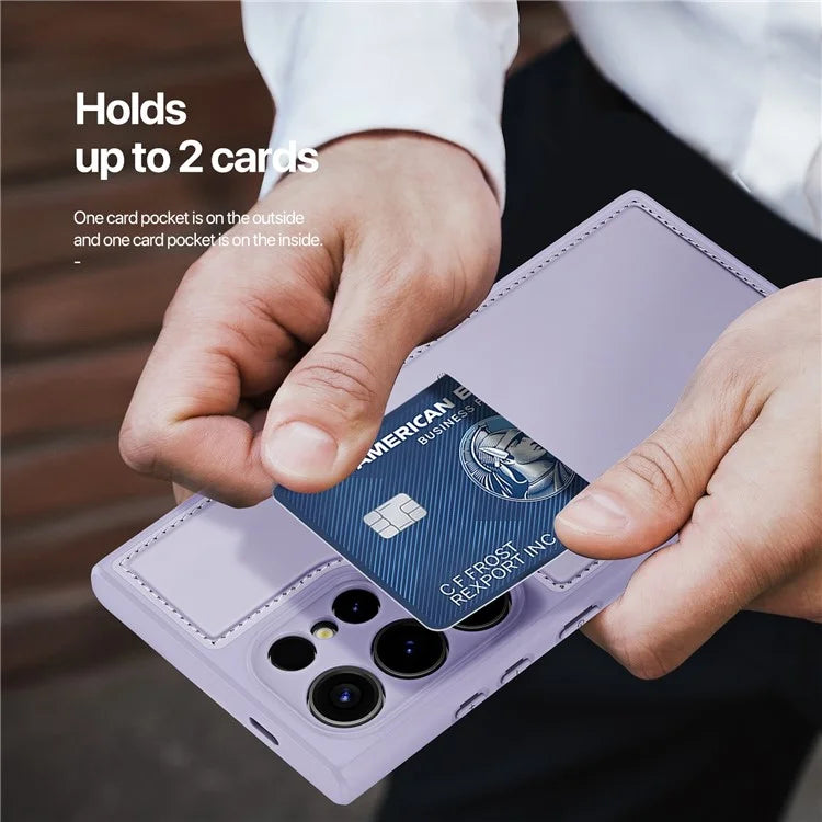 DUX DUCIS Rafi II Series for Samsung Galaxy S24 Ultra Magnetic Phone Case with Card Slots Kickstand