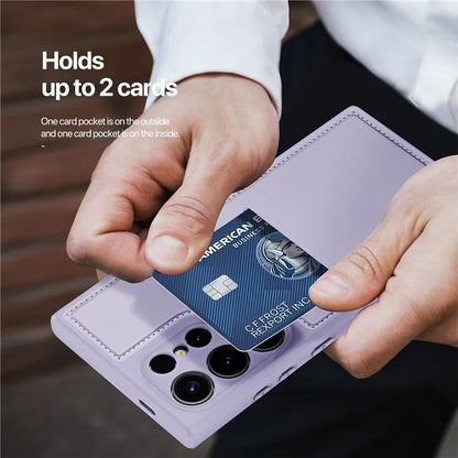 DUX DUCIS Rafi II Series for Samsung Galaxy S24 Ultra Magnetic Phone Case with Card Slots Kickstand