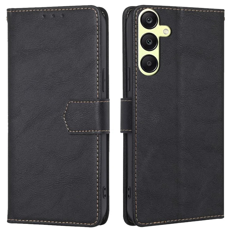 For Samsung Galaxy A25 5G (Global) (161.0 x 76.5 x 8.3mm) Case Leather Cowhide Texture Phone Cover with RFID Blocking Wallet
