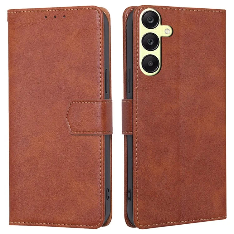 For Samsung Galaxy A25 5G (Global) (161.0 x 76.5 x 8.3mm) Case Leather Cowhide Texture Phone Cover with RFID Blocking Wallet