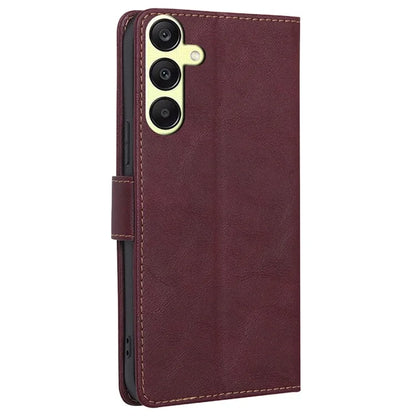 For Samsung Galaxy A25 5G (Global) (161.0 x 76.5 x 8.3mm) Case Leather Cowhide Texture Phone Cover with RFID Blocking Wallet