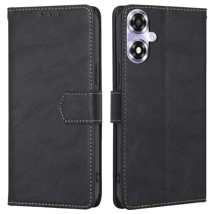 For Oppo A2x 5G / A2m 5G Case Scratch-proof RFID Blocking Wallet Stand Phone Protector