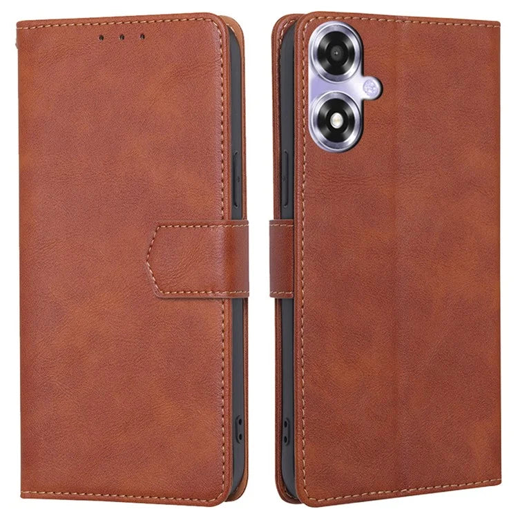 For Oppo A2x 5G / A2m 5G Case Scratch-proof RFID Blocking Wallet Stand Phone Protector