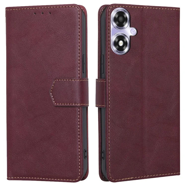 For Oppo A2x 5G / A2m 5G Case Scratch-proof RFID Blocking Wallet Stand Phone Protector