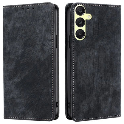For Samsung Galaxy A25 5G (Global) (161.0 x 76.5 x 8.3mm) Case RFID Blocking PU Leather+TPU Wallet Phone Cover