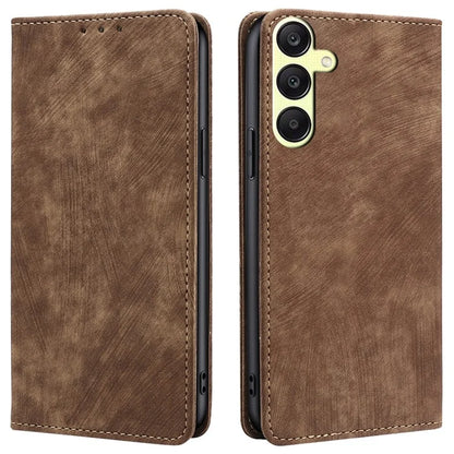 For Samsung Galaxy A25 5G (Global) (161.0 x 76.5 x 8.3mm) Case RFID Blocking PU Leather+TPU Wallet Phone Cover