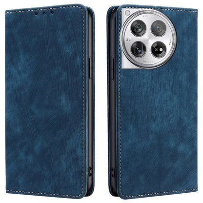 For OnePlus 12 5G Magnetic Case PU Leather Stand Wallet RFID Blocking Phone Protector