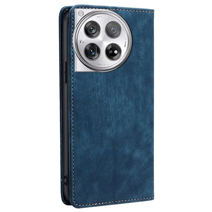 For OnePlus 12 5G Magnetic Case PU Leather Stand Wallet RFID Blocking Phone Protector