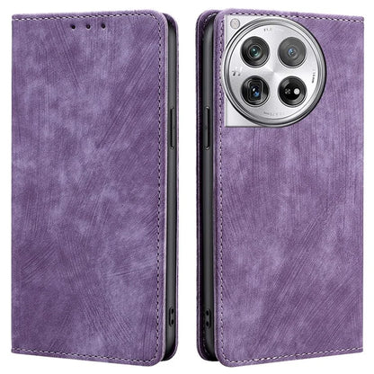 For OnePlus 12 5G Magnetic Case PU Leather Stand Wallet RFID Blocking Phone Protector