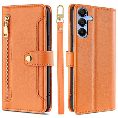 For Samsung Galaxy A15 4G / A15 5G Magnetic Phone Case Zipper Pocket 6 Card Holders Cover