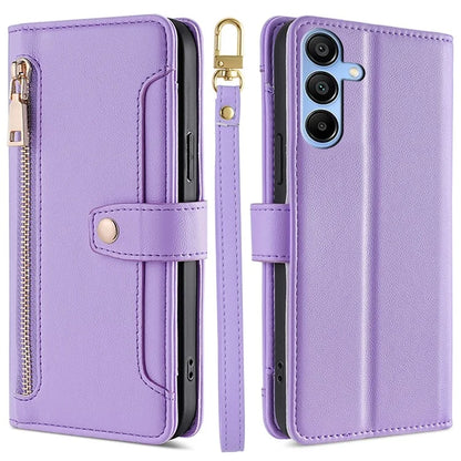 For Samsung Galaxy A15 4G / A15 5G Magnetic Phone Case Zipper Pocket 6 Card Holders Cover