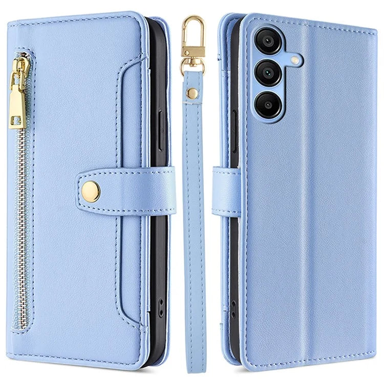 For Samsung Galaxy A15 4G / A15 5G Magnetic Phone Case Zipper Pocket 6 Card Holders Cover