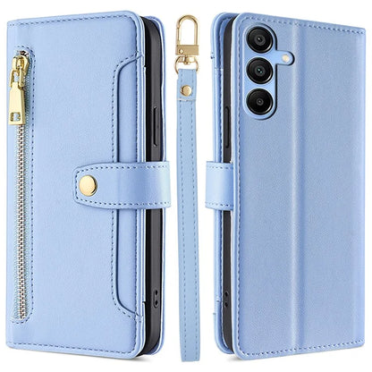 For Samsung Galaxy A15 4G / A15 5G Magnetic Phone Case Zipper Pocket 6 Card Holders Cover