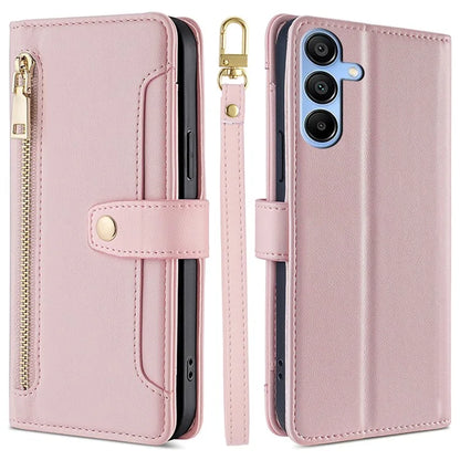 For Samsung Galaxy A15 4G / A15 5G Magnetic Phone Case Zipper Pocket 6 Card Holders Cover