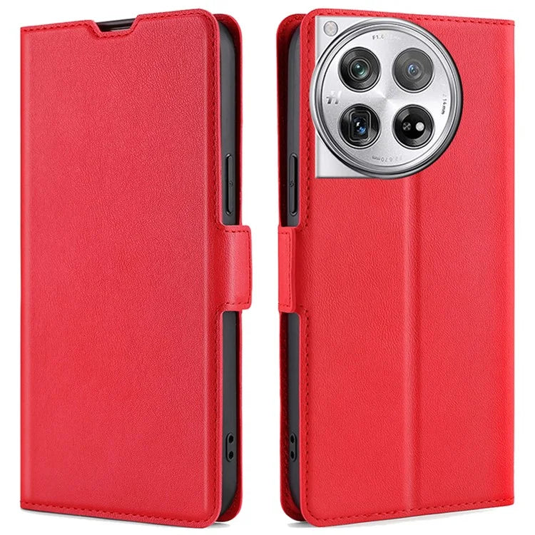 PU Leather Phone Case for OnePlus 12 5G Card Slots Cell Phone Cover Drop Protection Shell