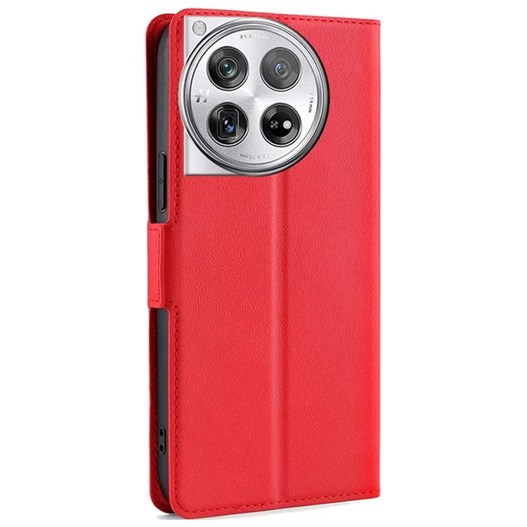 PU Leather Phone Case for OnePlus 12 5G Card Slots Cell Phone Cover Drop Protection Shell