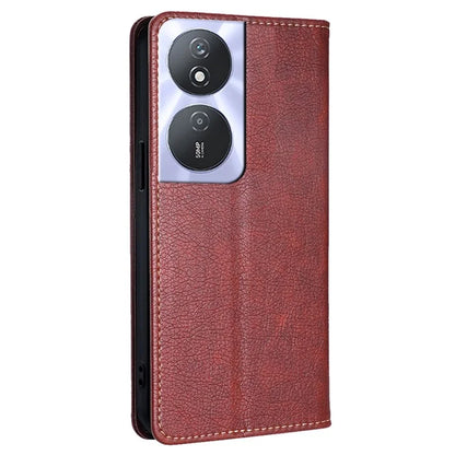Solid Color Case for Honor Play 50 Plus 5G / Play 8T 5G / X7b 4G Cover Folio Flip PU Leather Phone Protector