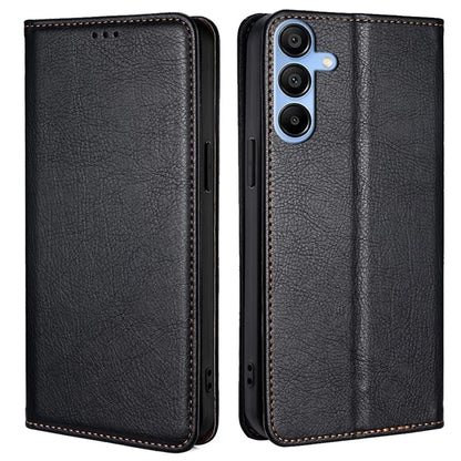 For Samsung Galaxy A15 4G / A15 5G Case Solid Color PU Leather Magnetic Closing Phone Guard Cover