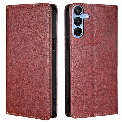 For Samsung Galaxy A15 4G / A15 5G Case Solid Color PU Leather Magnetic Closing Phone Guard Cover