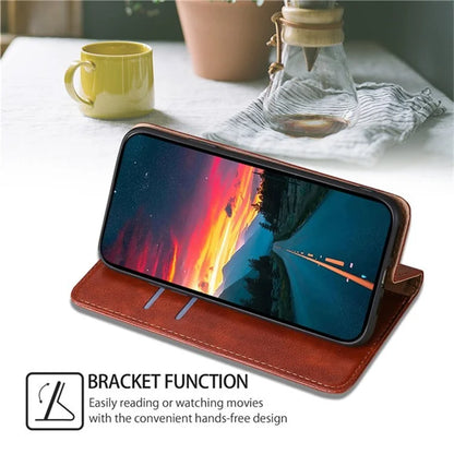 For Samsung Galaxy A15 4G / A15 5G Case Solid Color PU Leather Magnetic Closing Phone Guard Cover