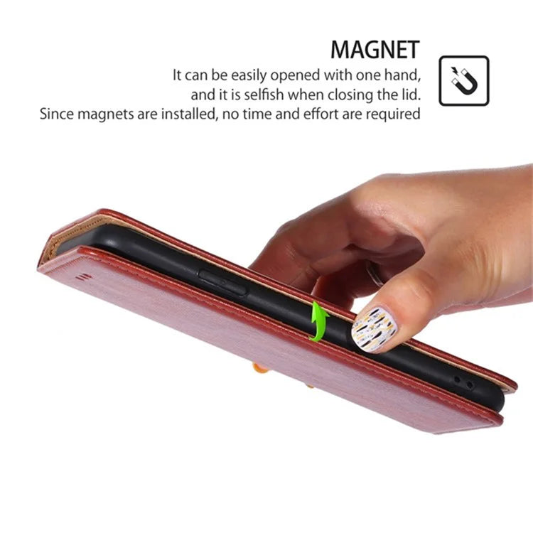 For Samsung Galaxy A15 4G / A15 5G Case Solid Color PU Leather Magnetic Closing Phone Guard Cover