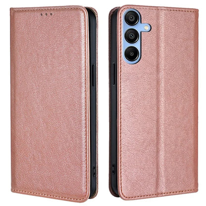 For Samsung Galaxy A15 4G / A15 5G Case Solid Color PU Leather Magnetic Closing Phone Guard Cover
