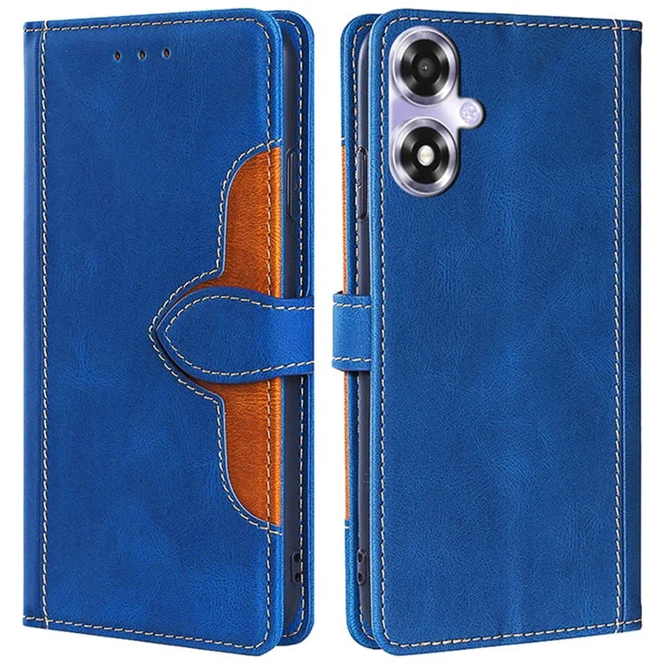 For Oppo A2x 5G / A2m 5G Leather Case Stand Wallet Cover Straw Hat Pattern