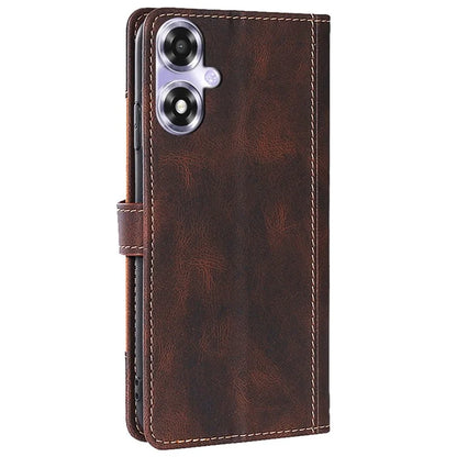 For Oppo A2x 5G / A2m 5G Leather Case Stand Wallet Cover Straw Hat Pattern