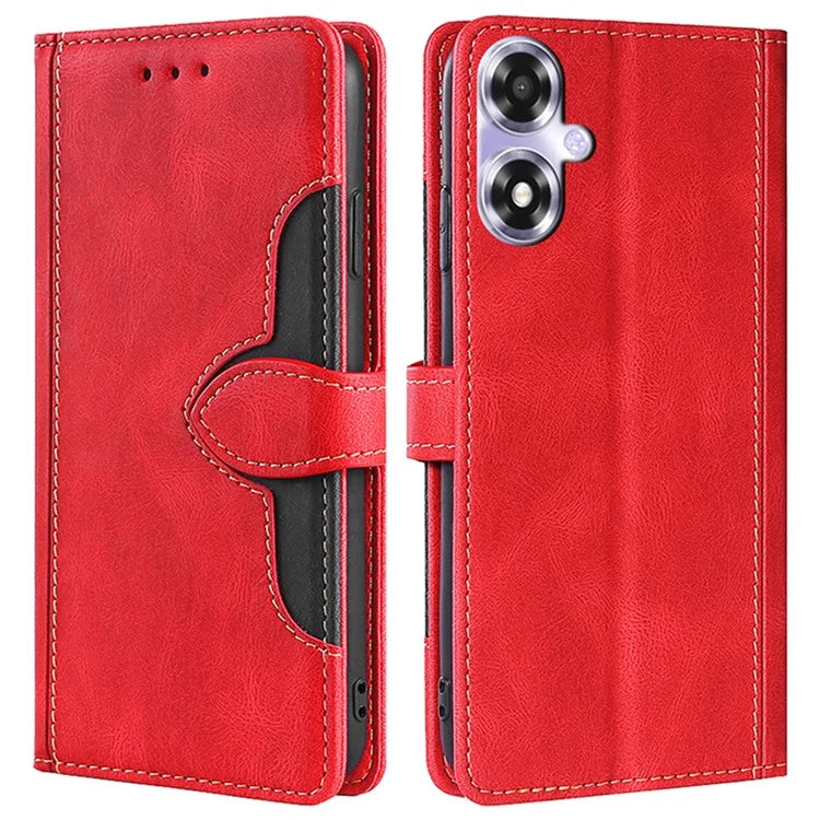 For Oppo A2x 5G / A2m 5G Leather Case Stand Wallet Cover Straw Hat Pattern
