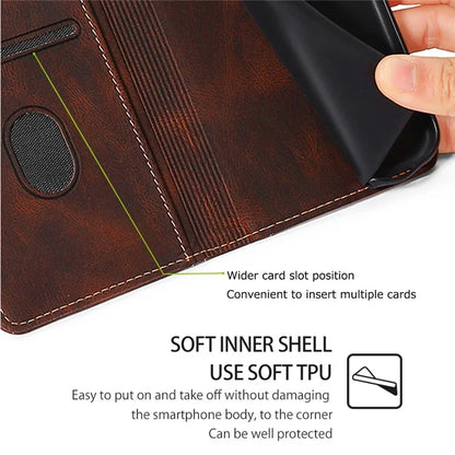 For Samsung Galaxy A15 4G / A15 5G Cover Straw Hat Design PU Leather Stand Wallet Cell Phone Case