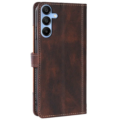 For Samsung Galaxy A15 4G / A15 5G Cover Straw Hat Design PU Leather Stand Wallet Cell Phone Case