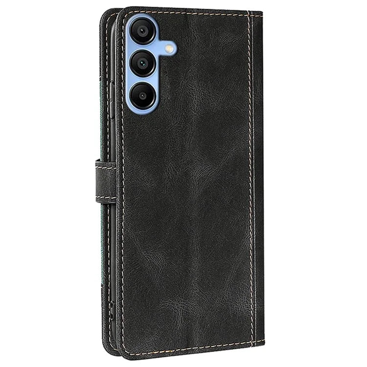 For Samsung Galaxy A15 4G / A15 5G Cover Straw Hat Design PU Leather Stand Wallet Cell Phone Case