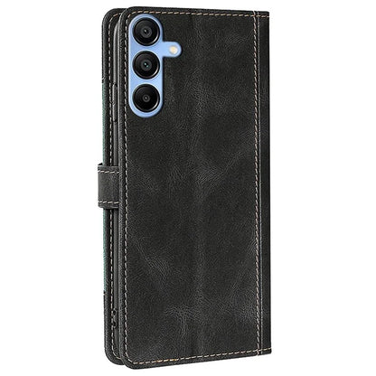 For Samsung Galaxy A15 4G / A15 5G Cover Straw Hat Design PU Leather Stand Wallet Cell Phone Case
