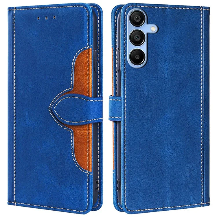For Samsung Galaxy A15 4G / A15 5G Cover Straw Hat Design PU Leather Stand Wallet Cell Phone Case