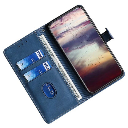 For Samsung Galaxy A15 4G / A15 5G Cover Straw Hat Design PU Leather Stand Wallet Cell Phone Case