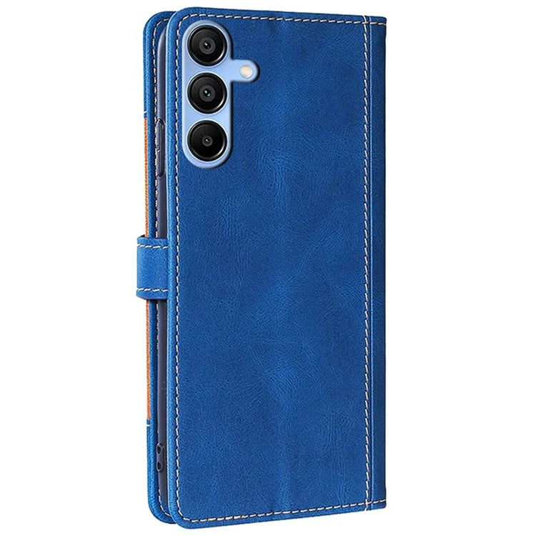 For Samsung Galaxy A15 4G / A15 5G Cover Straw Hat Design PU Leather Stand Wallet Cell Phone Case