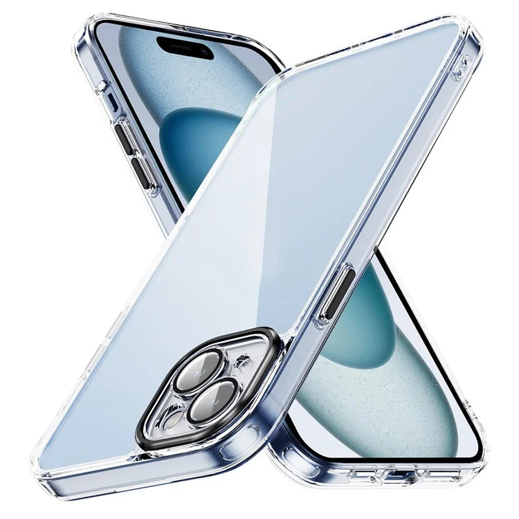 YSM For iPhone 15 Plus Cell Phone Case Acrylic+TPU Precise Lens Cutout Slim-Fit Back Shell