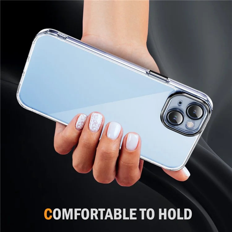 YSM For iPhone 15 Plus Cell Phone Case Acrylic+TPU Precise Lens Cutout Slim-Fit Back Shell