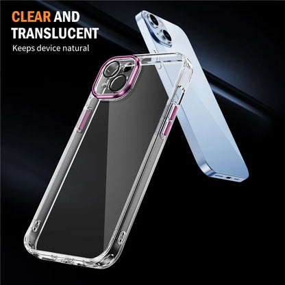 YSM For iPhone 15 Plus Cell Phone Case Acrylic+TPU Precise Lens Cutout Slim-Fit Back Shell