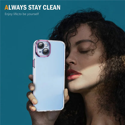 YSM For iPhone 15 Plus Cell Phone Case Acrylic+TPU Precise Lens Cutout Slim-Fit Back Shell
