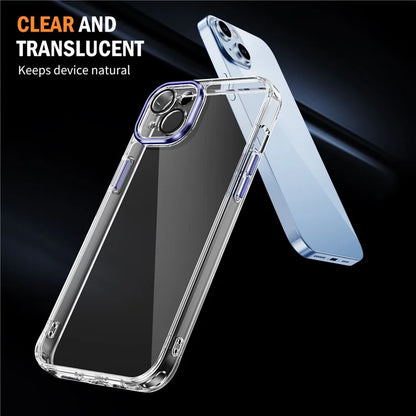 YSM For iPhone 15 Plus Cell Phone Case Acrylic+TPU Precise Lens Cutout Slim-Fit Back Shell