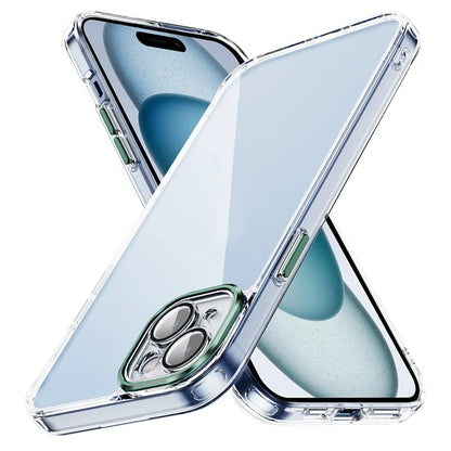 YSM For iPhone 15 Plus Cell Phone Case Acrylic+TPU Precise Lens Cutout Slim-Fit Back Shell