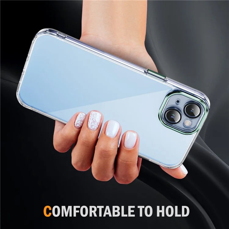 YSM For iPhone 15 Plus Cell Phone Case Acrylic+TPU Precise Lens Cutout Slim-Fit Back Shell