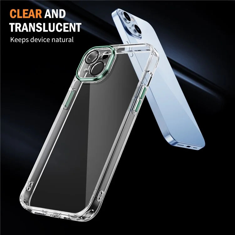 YSM For iPhone 15 Plus Cell Phone Case Acrylic+TPU Precise Lens Cutout Slim-Fit Back Shell
