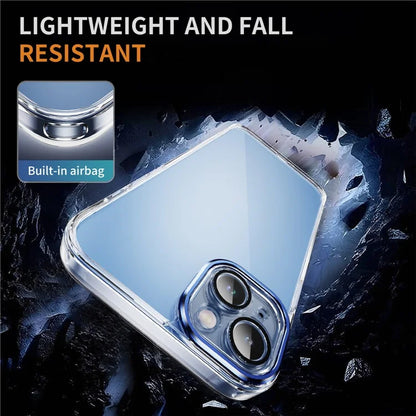 YSM For iPhone 15 Plus Cell Phone Case Acrylic+TPU Precise Lens Cutout Slim-Fit Back Shell