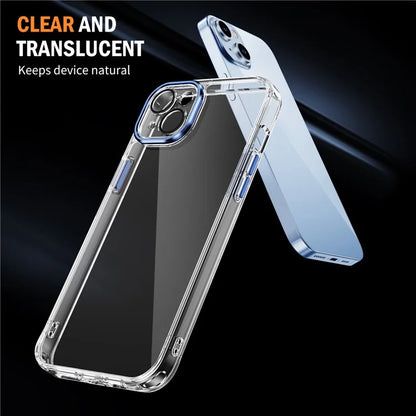 YSM For iPhone 15 Plus Cell Phone Case Acrylic+TPU Precise Lens Cutout Slim-Fit Back Shell