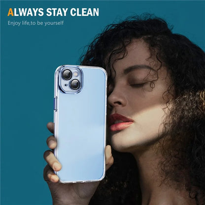 YSM For iPhone 15 Plus Cell Phone Case Acrylic+TPU Precise Lens Cutout Slim-Fit Back Shell