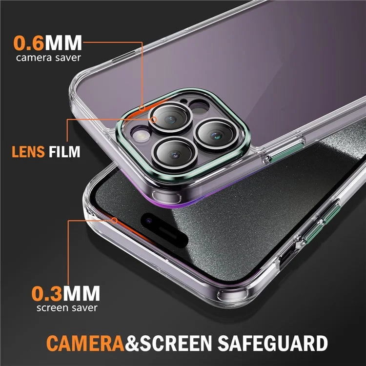 YSM For iPhone 14 Pro Acrylic+TPU Case Shock-Absorption Precise Lens Cutou Protective Cover